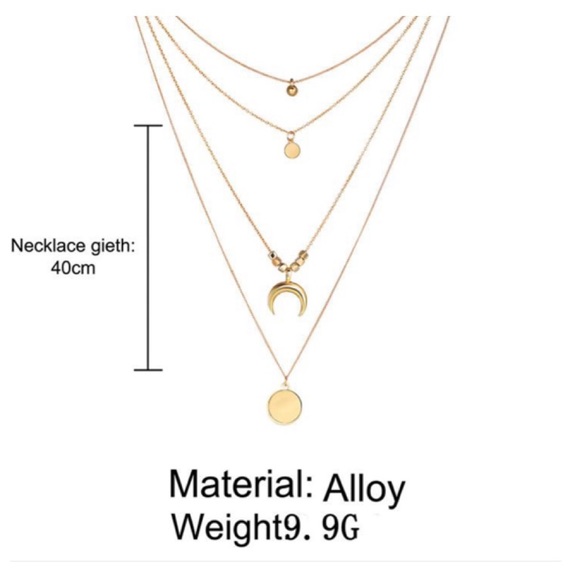 🎄25% OFF BUNDLES🎁Gold multilayer boho necklace - Picture 6 of 8